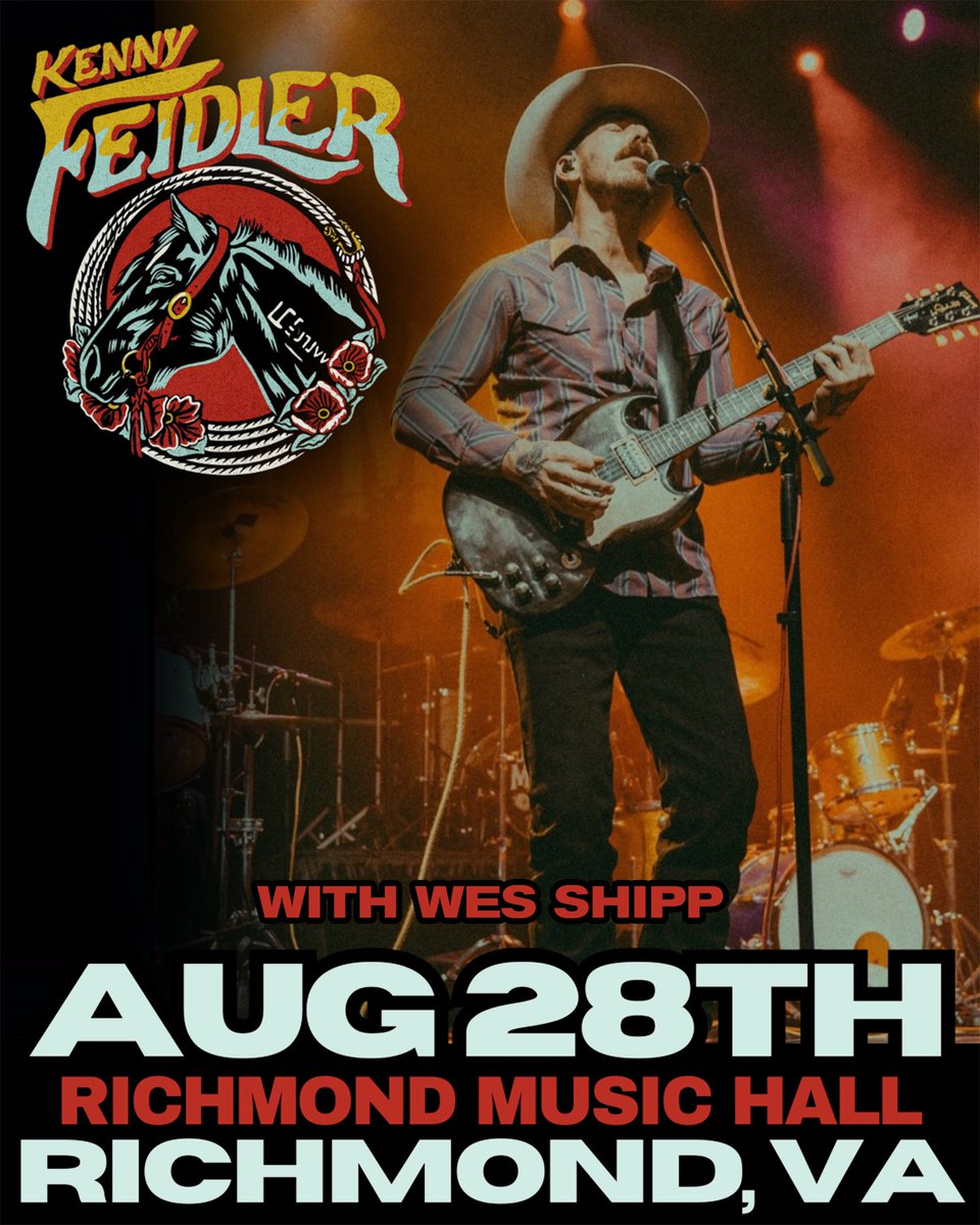 August 28th - KENNY FEIDLER plays Richmond Music Hall with Wes Shipp! Don't miss it, pick up tickets in our link in bio or in person at @plan9music 🎟️ 🤠