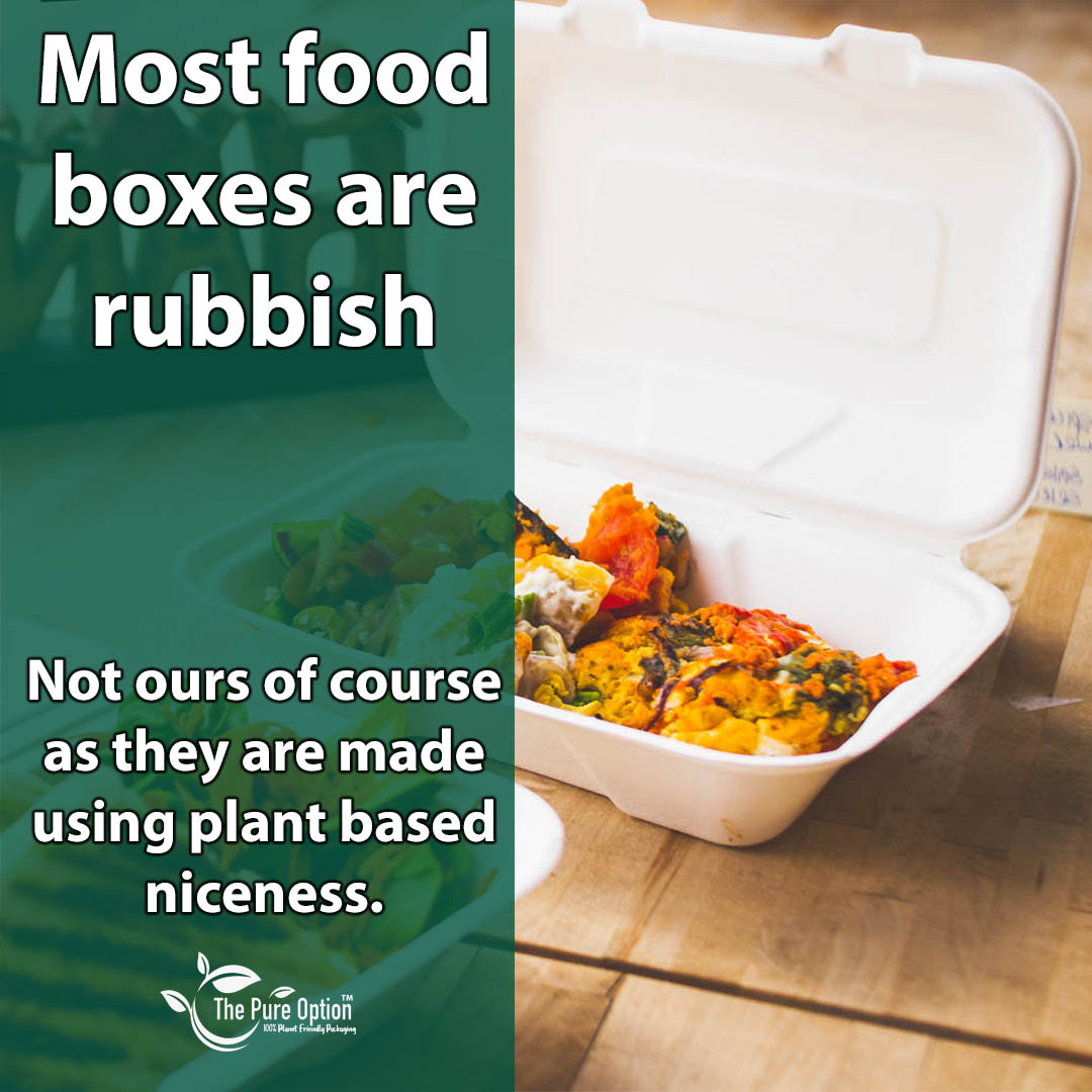 Thepureoption's tweet image. It's true most food boxes are rubbish, not ours as they are made using plant based materials that are great for the planet.
thepureoption.com/compostable-bi…
#biodegradables #compostablepackaging🌱 #compostablepackaging #bagassepackaging #compostableproducts #biodegradablepackaging