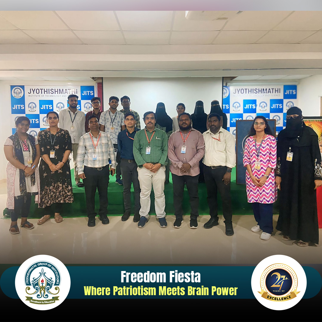 JITS_KNR's tweet photo. 🇮🇳 Freedom Fiesta – Where Patriotism Meets Brain Power 🇮🇳

#FreedomFiesta2025 #PatriotismMeetsBrainPower #JITS #ISTEStudentChapter #IndependenceDayCelebration #TechAndPatriotism #KnowledgeAndPride #EngineeringSpirit #StudentEvents #JITSAutonomous #InspireInnovateImplement https://t.co/oCMXiyBBp2