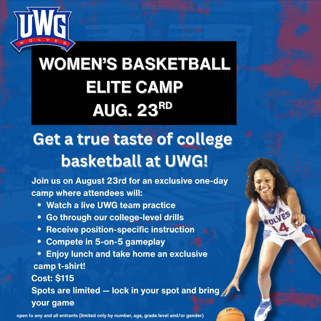 🚨 ELITE CAMP ALERT 🚨
One day. Big stage. Bigger competition.
📅 August 23rd 📍 UWG
Bring your game. Leave your mark.
#CompeteConnectRise #GoWolves
