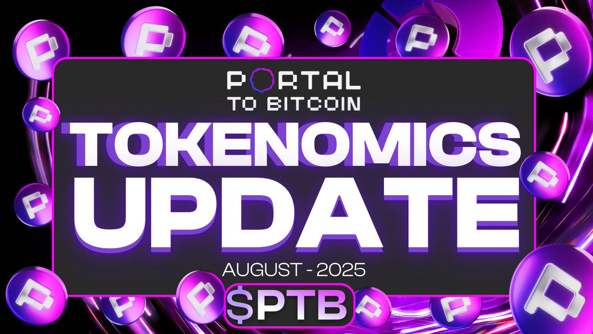 Tokenomics update!

$PTB is the utility token of Portal to Bitcoin, powering our network of validators, litenodes, and liquidity providers while driving sustainable cross-chain swaps.

And we have significantly increased the community incentives along with some other tweaks!