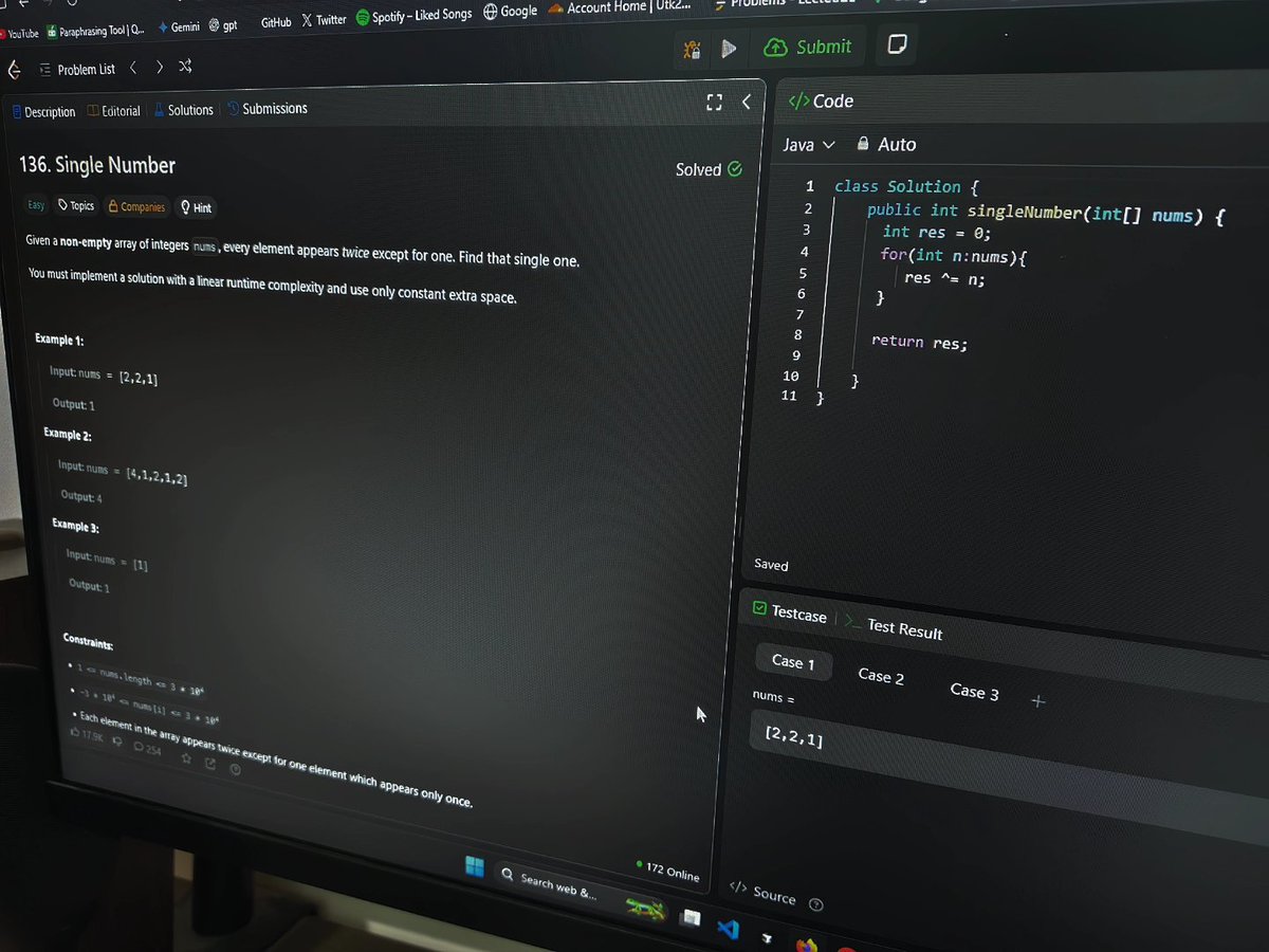 utkarshdev_'s tweet image. God , the bit Manipulation stuff was crazy 🔥, I got so excited that I tried to solve Single number 2 and now i feel stupid 💀
#leetcode #dsa #array #bitmanipulation #trending #Tech #google #meta