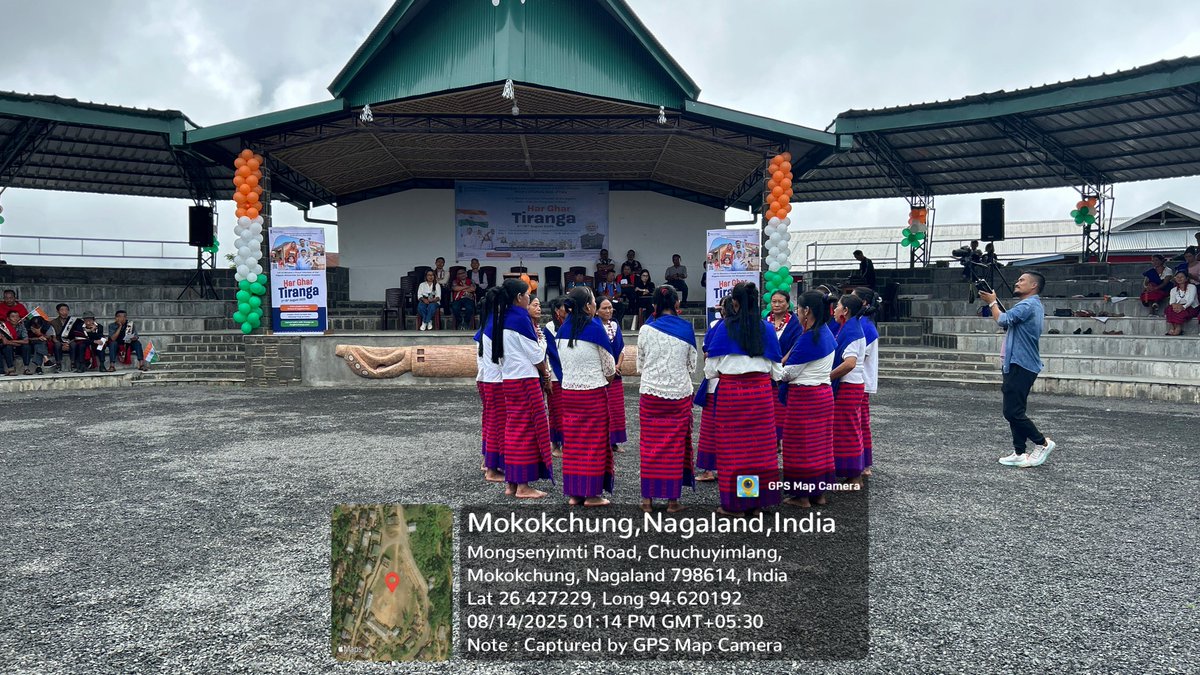 nezccdimapur's tweet photo. #HarGharTiranga #OutreachProgramme organized at T Sentichuba Amphitheater, Mongsenyimti Village, Nagaland on 14th August 2025.
Upload your selfie with the Tiranga at https://t.co/ZeyJb9ooN4
#HarGharTiranga #HGT2025
#MinistryOfCulture
#AmritMahotsav
#GajendraSinghShekhawat https://t.co/IjorBM2BNu