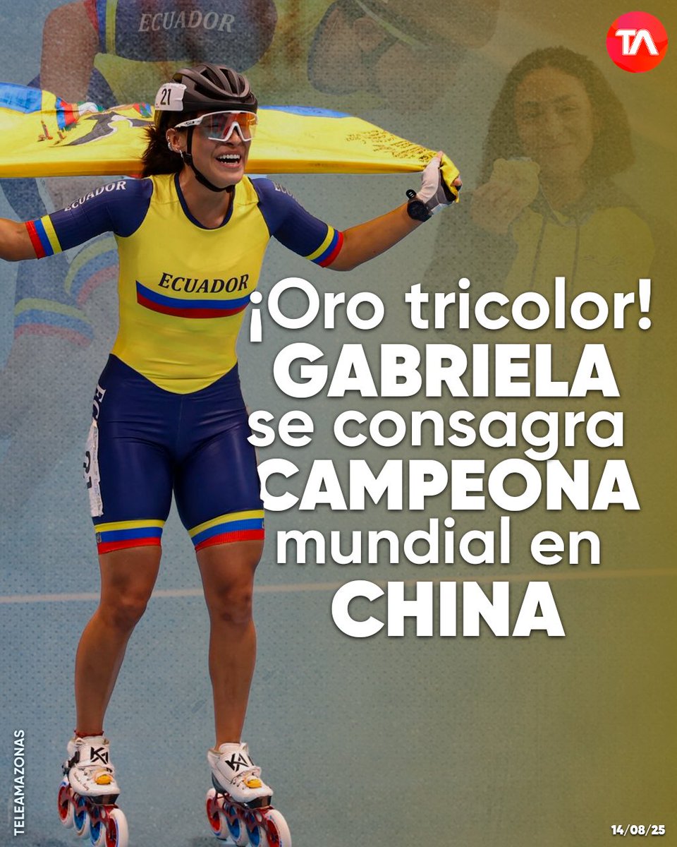 teleamazonasec's tweet photo. 🥇🇪🇨 ¡Oro para Ecuador! Gabriela Vargas se coronó campeona mundial de patinaje en los Juegos de Chengdú 🙌 https://t.co/nOlkzR0n9h https://t.co/vLws9wlxFS
