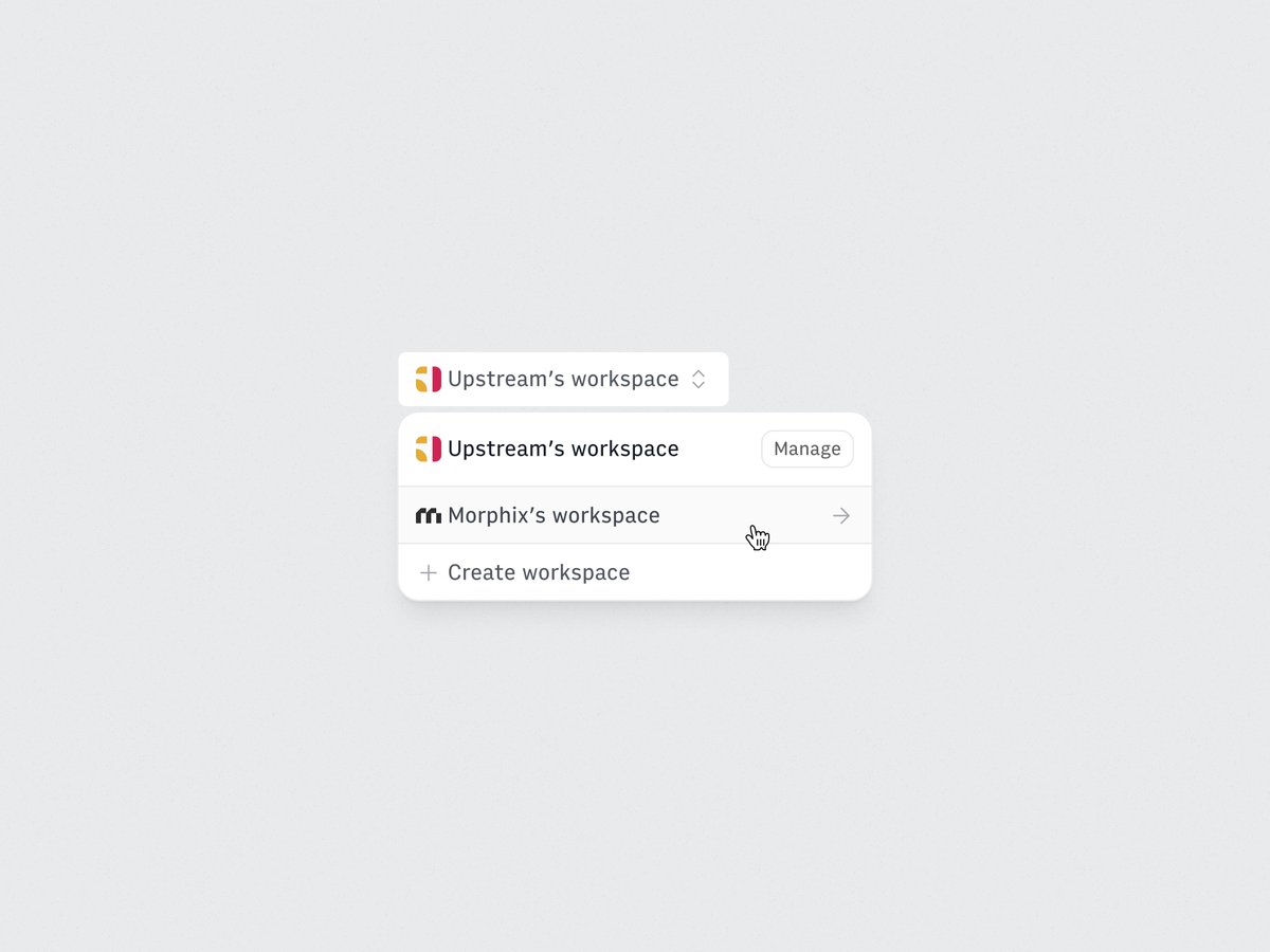 Workspace selector