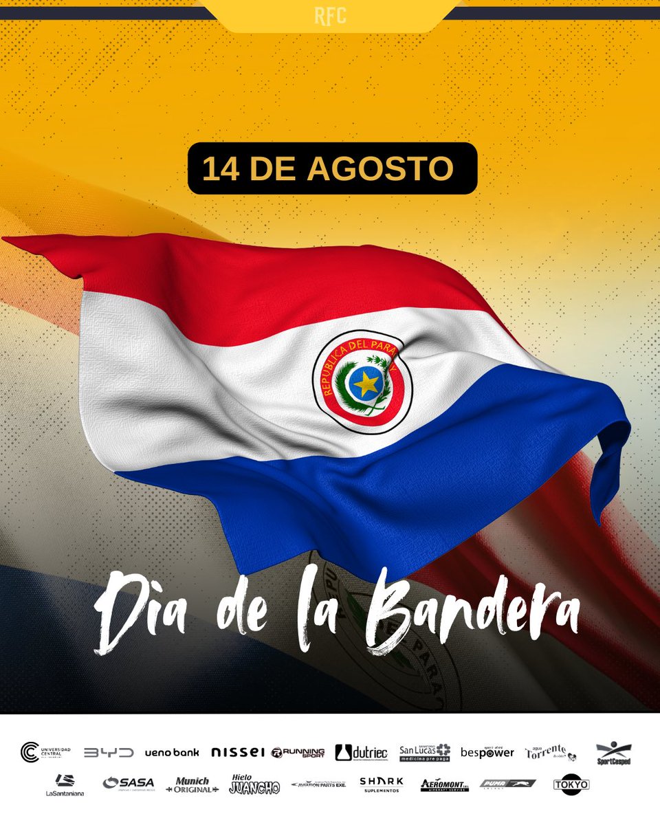 recoleta_club's tweet photo. Tres colores, un solo sentimiento: Paraguay en el corazón. 

¡Feliz día de la Bandera! 🇵🇾 https://t.co/MvhxbKI0Xf