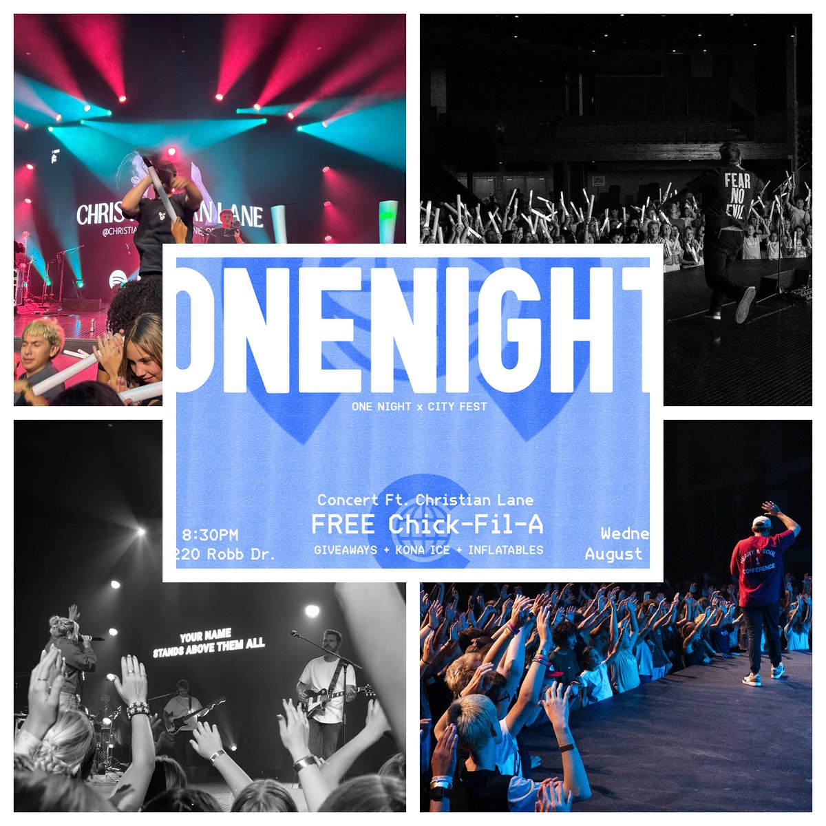 FCA students from all over Northern Nevada attended ONENIGHT Wednesday at Grace and it was amazing! Music was dialed in, inspiring message from Jack Quinn, learned about City Fest, free Chick-fil-A, and discovered a great new musical talent-Christian Lane! God. Is. Good.