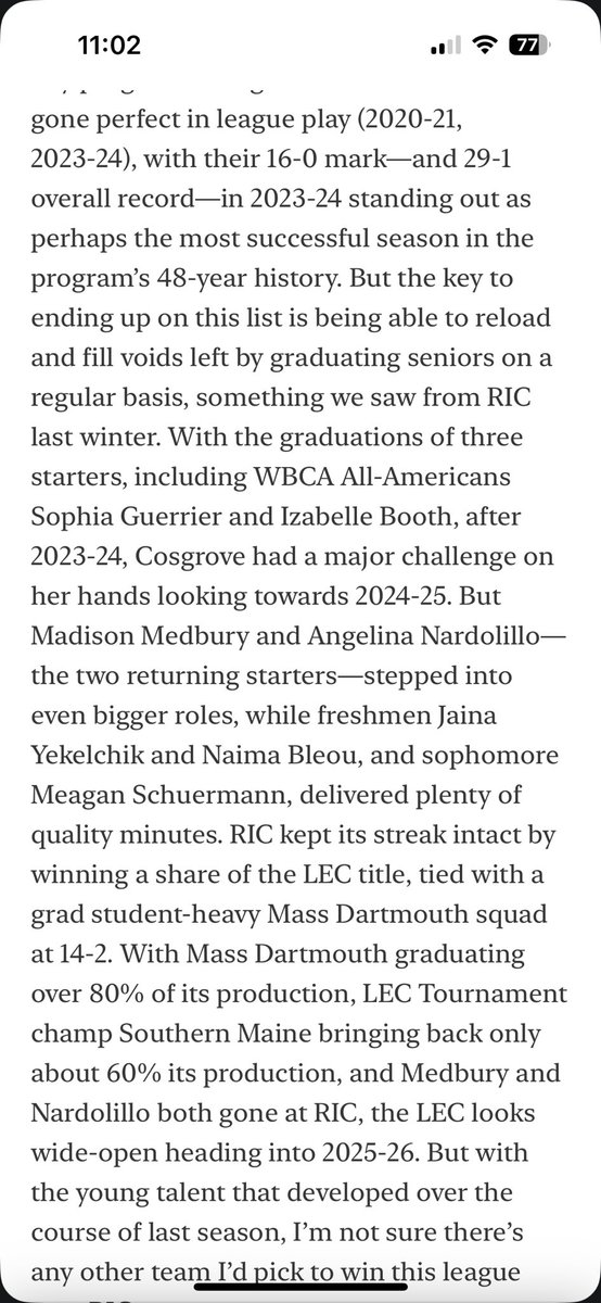 RIC WBB tweet media