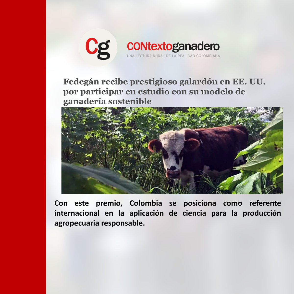 Codazzi Pasión Ganadera (@plcodazzi) on Twitter photo 🇨🇴🐄 Fedegán gana premio en EE. UU. por su modelo de ganadería sostenible 🌱.
Colombia, referente mundial en ciencia y producción agropecuaria responsable 🌍.
<a href="/Fedegan/">FEDEGAN</a> <a href="/FedeganSoata/">Provincia Norte Pasion Ganadera</a> <a href="/jflafaurie/">José Félix Lafaurie</a>
#GanaderíaSostenible #OrgulloColombian 🇨🇴🐄 Fedegán gana premio en EE. UU. por su modelo de ganadería sostenible 🌱.
Colombia, referente mundial en ciencia y producción agropecuaria responsable 🌍.
<a href="/Fedegan/">FEDEGAN</a> <a href="/FedeganSoata/">Provincia Norte Pasion Ganadera</a> <a href="/jflafaurie/">José Félix Lafaurie</a>
#GanaderíaSostenible #OrgulloColombian