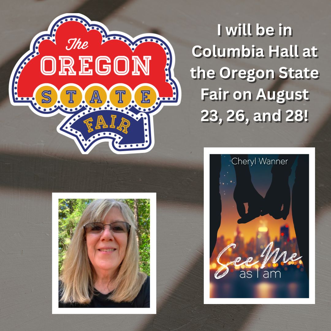 I will be at the Oregon State Fair on August 23, 26, and 28 from 10 AM to 6 PM with copies of SEE ME AS I AM on hand. If you're coming to the fair on any of these days, stop by the Oregon Authors Table in Columbia Hall and say hi!

#oregonstatefair #oregonauthors #bookfair #ya