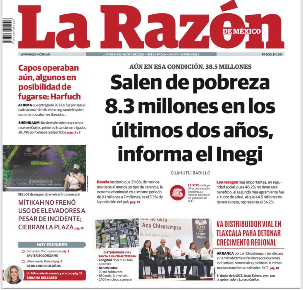 JoseMarioMX's tweet image. En 2 años, 8.3 millones de mexicanos salieron de la pobreza, según INEGI. Hoy siguen 38.5 millones en esa condición y 7 millones en pobreza extrema. El dato es histórico, pero la fotografía completa revela grietas: 48.2% no tiene seguridad social, 44.5 millones carecen de acceso…