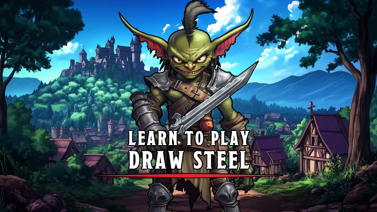It's time to  ⚔️DRAW STEEL⚔️! 

The new TTRPG designed by <a href="/mattcolville/">Matt Colville?</a> is out now!

I'm running games all month as part of the launch celebration event!

startplaying.games/adventure/cme8…

More days/times on my GM Profile:
startplaying.games/gm/lord-draven

#ttrpgs #tabletop #tabletopgames