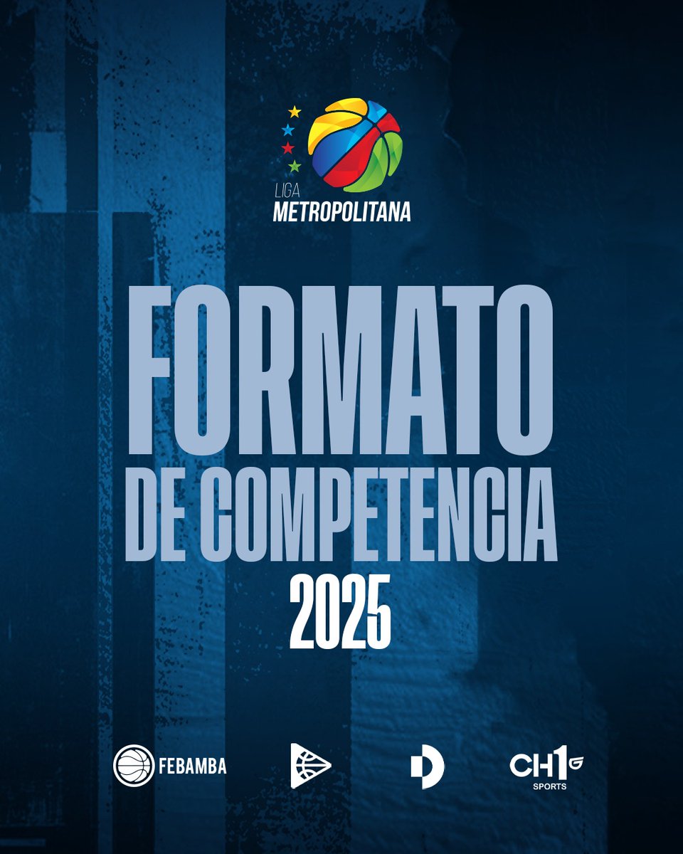 FEBAMBAok's tweet photo. 🏀 Liga Metropolitana 2025: Formato de competencia 

👉🏻 El torneo insignia de FeBAMBA tendrá una nueva edición con 40 equipos participantes y un formato renovado. 

📺 Todos los partidos se transmistirán en vivo por @basquetpasstv con un encuentro semanal en dúplex por @canaldeportv 

🔗 https://t.co/ZbR57sH8Aj