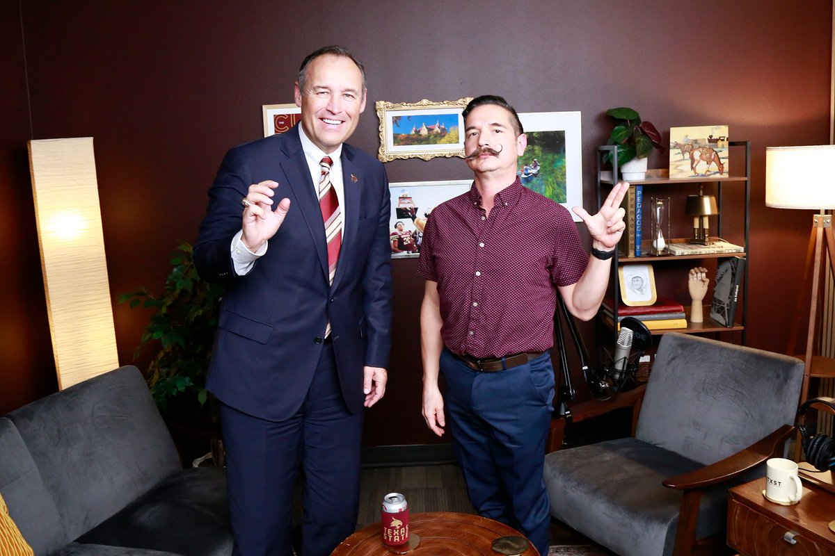 On a recent episode of The Current Podcast, President Kelly Damphousse chats with alum Dr. Abel Guevara III about his experience waving the TXST OMG Flag at ESPN’s College GameDay. 🏈😼

We're looking for proud alumni to wave the flag this season! ➡️ alumni.txst.edu/show-your-supp…