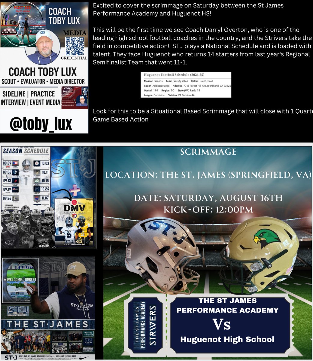π
²π
Ύπ
°π
²π
· π»πππ π³ππ (@toby_lux) on Twitter photo It's GO TIME! Excited to be covering ST James Academy Football all season. And the action begins this Saturday!!
<a href="/novafootballpod/">All Hitches - The NoVA Football Podcast</a> It's GO TIME! Excited to be covering ST James Academy Football all season. And the action begins this Saturday!!
<a href="/novafootballpod/">All Hitches - The NoVA Football Podcast</a>