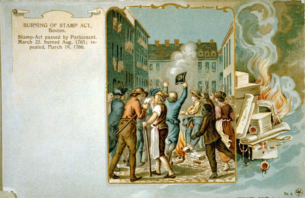On this day in 1765, the Sons of Liberty parade through the streets of Boston with the effigy of a local stamp distributor. The move came mere months after the British Parliament passed the much-detested Stamp Act.

Let’s just say that the colonists were still pretty furious