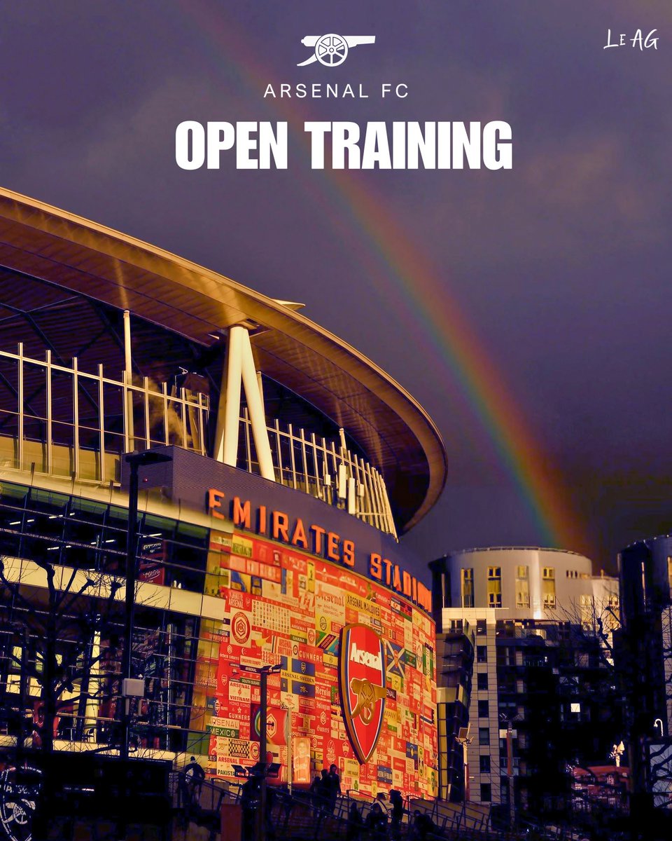 🚨 INFORMATION:

Arsenal will be hosting a Men's Open Training day next week on August 20th 2025 at 11am UK time.

The tickets ARE FREE for those who will be in London &amp; want to attend! 🏟️ 🎫