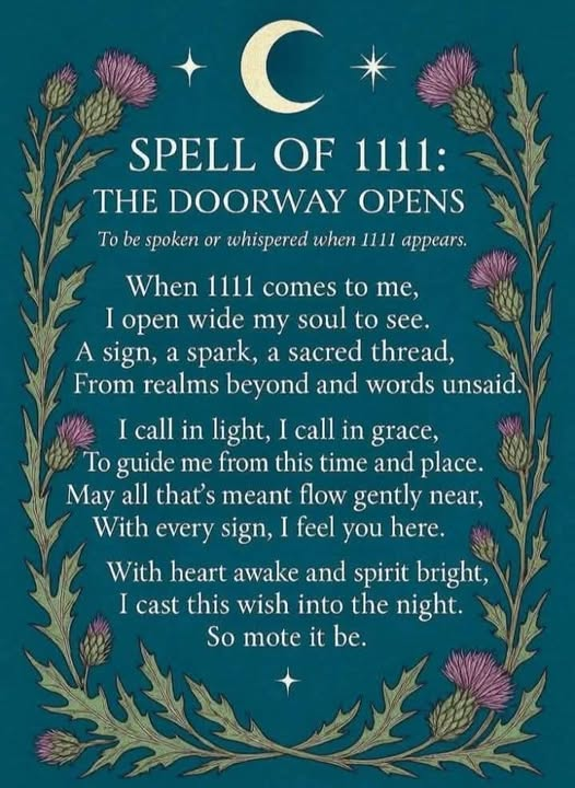 thewitchbrmclst's tweet photo. Spell of the Day 1111 https://t.co/8ZxeD2oqwP