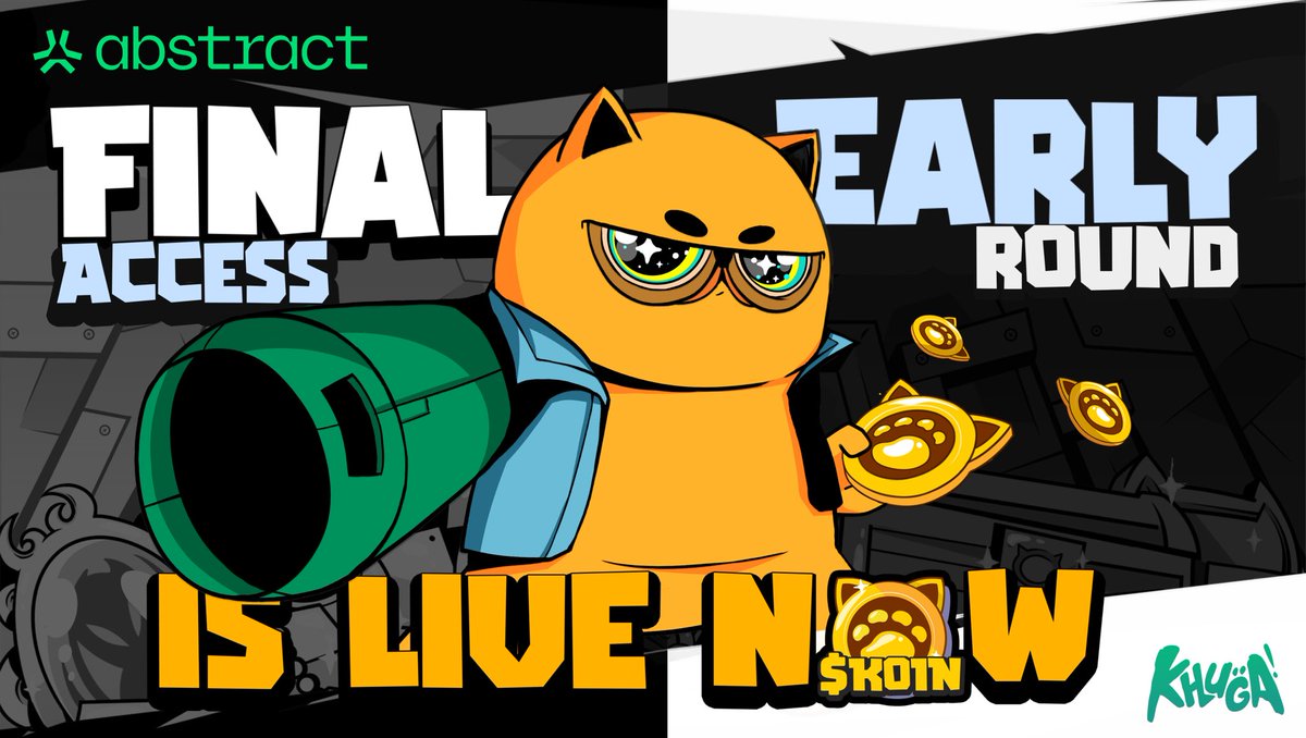 ✳️ $KOIN ON ABSTRACT FINAL EARLY ACCESS ROUND BEGINS

📅 Deadline: August 18, 11 PM EDT

During this phase, you can send your contribution via direct transfer to these wallet addresses:

Abstract ETH:
0xFB3964F99a4C20186cEA576e0F7A541527ad0F74

ETH ETHEREUM: