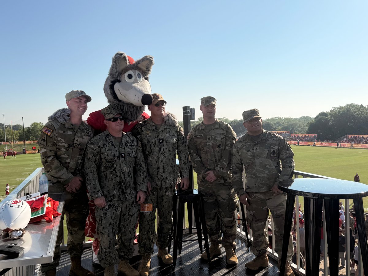 Service members and veterans from the Combined Arms Center, Fort Leavenworth and across the United States military were recognized for their service by the Kansas City Chiefs during their military appreciation day training camp at St. Joseph Aug. 13, 2025.