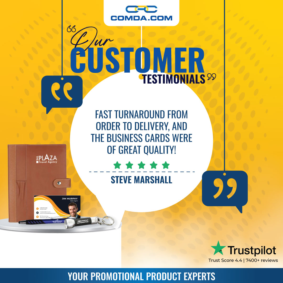 ComdaPromo's tweet photo. Quick turnaround. Great quality. Happy customer.

Thanks to Steve for trusting COMDA with your business card order! We’re proud to deliver reliable service and professional results every time.
 
#COMDA #CustomerSpotlight #PromoThatPerforms #PrintWithConfidence https://t.co/Vdr3jRiAxv