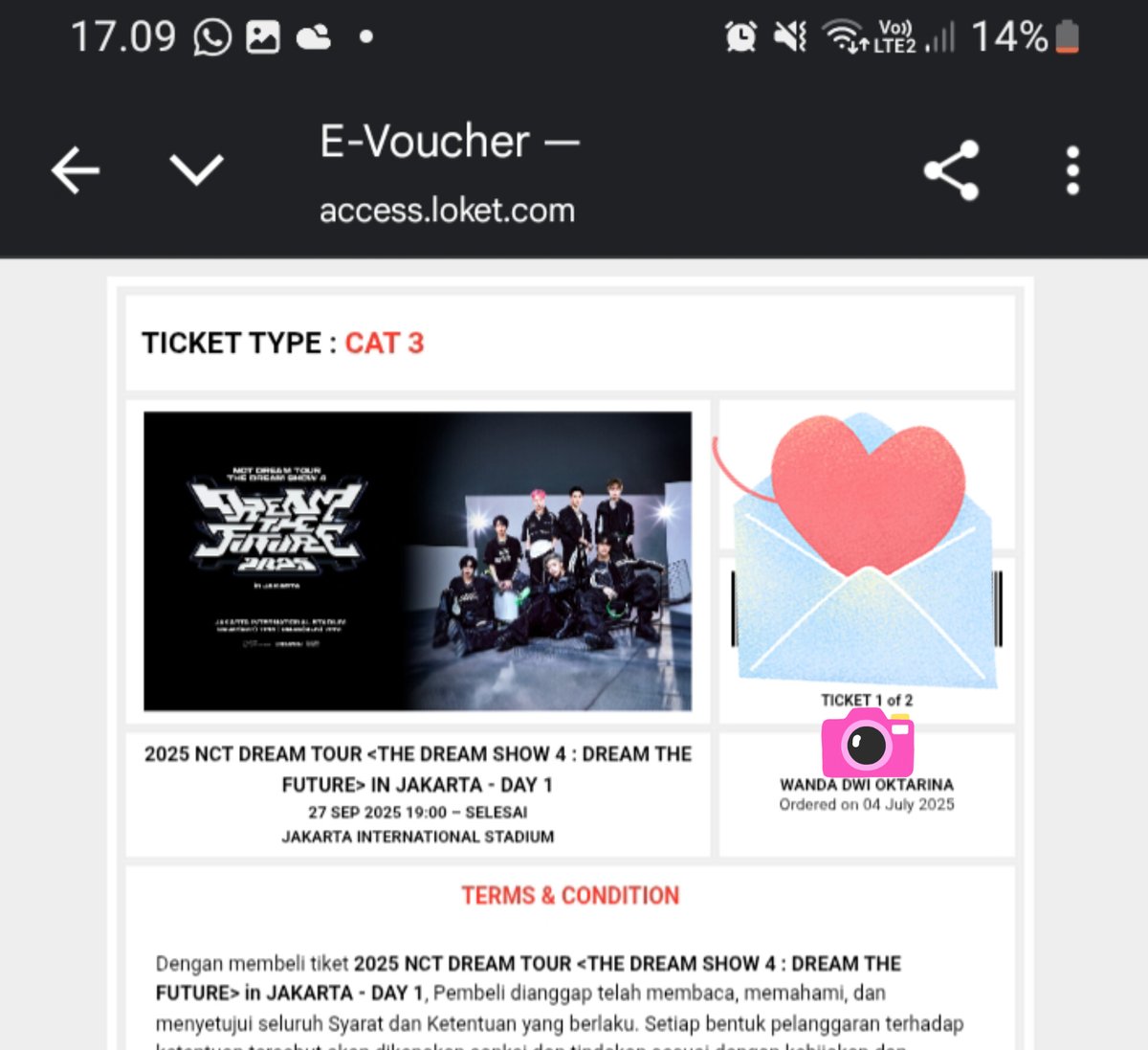 ultramantullll's tweet photo. WTS TDS 4 JAKARTA 
CAT 1 DAY 2 &amp; CAT 3 DAY 1

Open cicilan shopee sampai hari H atau all payment (DP di shopee)

- Ready 4 tiket pribadi atas namaku, diurus sampe tiket fisik,
- bisa shopee ada biaya admin.
- All proof ready (nama tiket, email, bukti TF). Boleh VC/COD
- No Scam! https://t.co/S5VBfZHUXG
