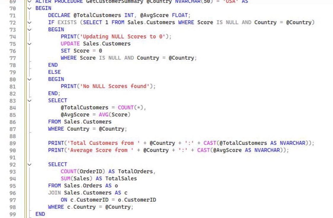 obazeeosato01's tweet image. 4
Stored procedures 🔧
-Pre-written SQL code saved in the database
-Can run anytime with different parameters
-Write once, reuse everywhere
-Pre-compiled for faster execution
#SQLJourney #TempTables #StoredProcedures #DataAnalytics