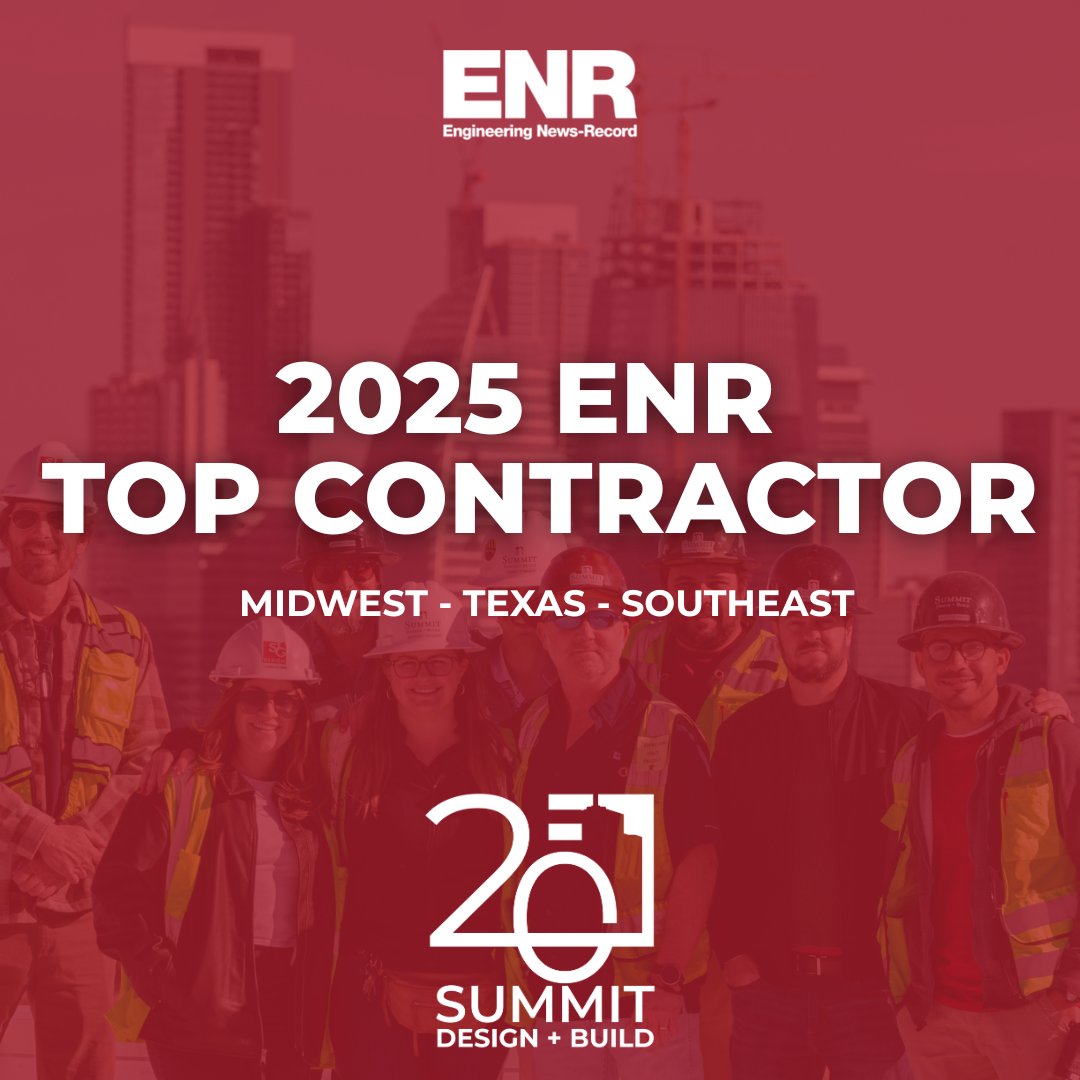 Consistency is our foundation 🏗️ For 10 consecutive years, Summit has earned a spot on ENR's Top Contractors list and in 2025 we've done it again!

A big thank-you to our clients, partners, and team members who make it possible every single day!