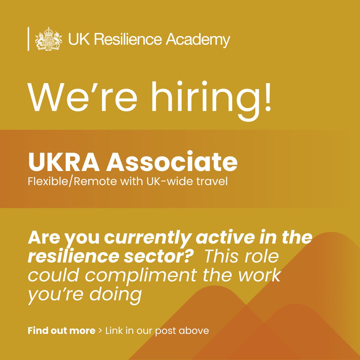 Are you currently active in the resilience sector?
Our Associate role could be an ideal compliment to your main role. Flexible and adaptable, it can fit around your life.

Find out more 👉 mywork.serco.com/vacancies?vaca…

#Resilience #EmergencyPlanning #CrisisPlanning