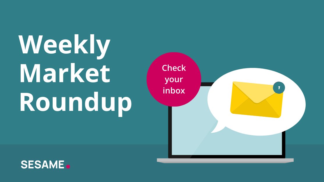 The entire market, summarised. 

This week’s Sesame market roundup has just landed in your inbox! Look at your emails and discover all the latest news and insights from across the market. 

#Sesame #MarketRoundup #TogetherWeCan
