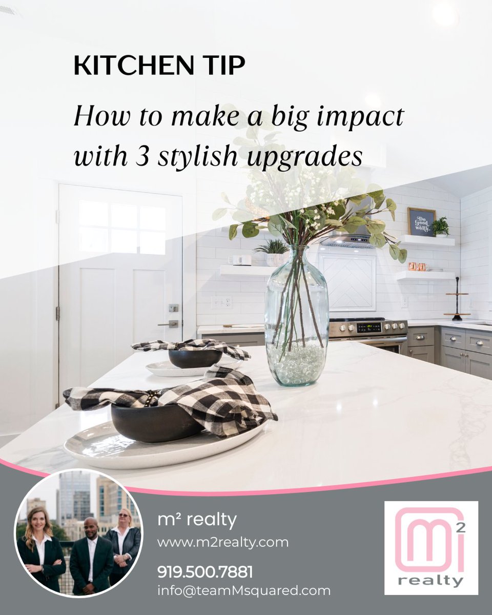 M2Realty's tweet photo. Give your kitchen the refresh it deserves!

✅ Upgrade countertops with marble, quartzite, or travertine
✅ Match backsplash + cabinetry for a cohesive look
✅ Add under-cabinet lighting or statement pendants

Just 3 upgrades = big transformation! 🏡

#m2realty https://t.co/1Ix6Pwq3WU