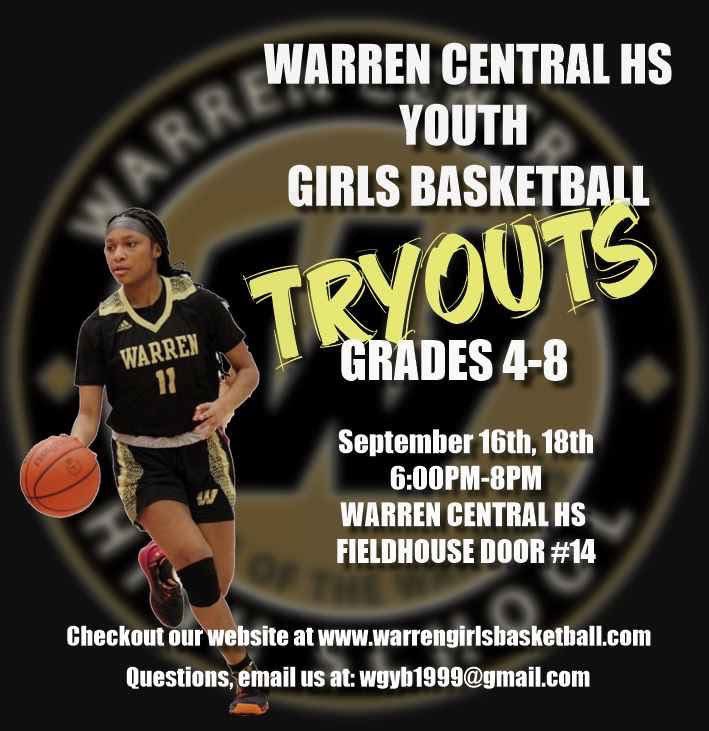 _MITCH1914_'s tweet photo. Calling out all Warren Township 4th-8th grade Lady hoopers.
Let's get ready for workouts on Sept. 4th, 9th, and 11th, and then tryout on Sept. 16th and 18th... IT'S TIME! LETS GO WARRIORS!!!! https://t.co/xcWmhss6Q6