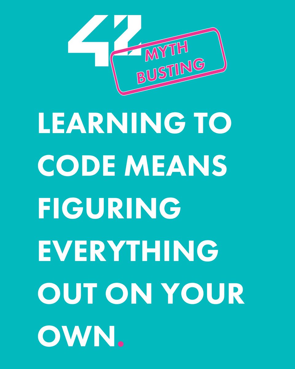 42Network's tweet image. The best coders don’t work alone, they work together. 🤝

#42Network #born2code #mythbusting #42mythbusting #Creativecoders