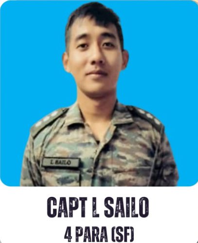 Capt. L Sailo of the 4 Para SF 
has been awarded Kirti Chakra (Gallantry)