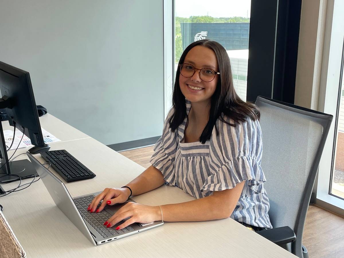 Gabey Norris grew up watching her father work as a K-9 unit officer for Saline County in central Kansas. That upbringing sparked her interest in law enforcement and led her to Wichita State University.
     “I love listening to my father tell his stories from work,” she said. “I