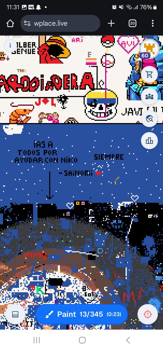 Quería poner un mensaje pero eta gente no deja vivir a uno 

Pero ya en serio gracias a todos!! No esperaba recibir tanto apoyo, ni al empezar ni ahora que esta destruido, de verdad gracias <3