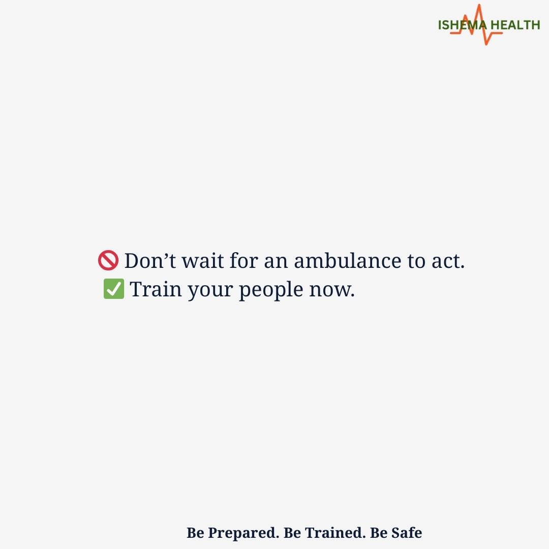 Ishemahealth's tweet photo. In an emergency, the clock is ticking.
quick, trained action in the first hour can Save a life and speed up recovery

🚫 Don’t leave it to chance.
✅ Equip your team with the skills to act before help
#GoldenHour #FirstAidAtWork #WorkplaceSafety #IshemaHealth #TrainToSaveLives https://t.co/AWrOCujbc2