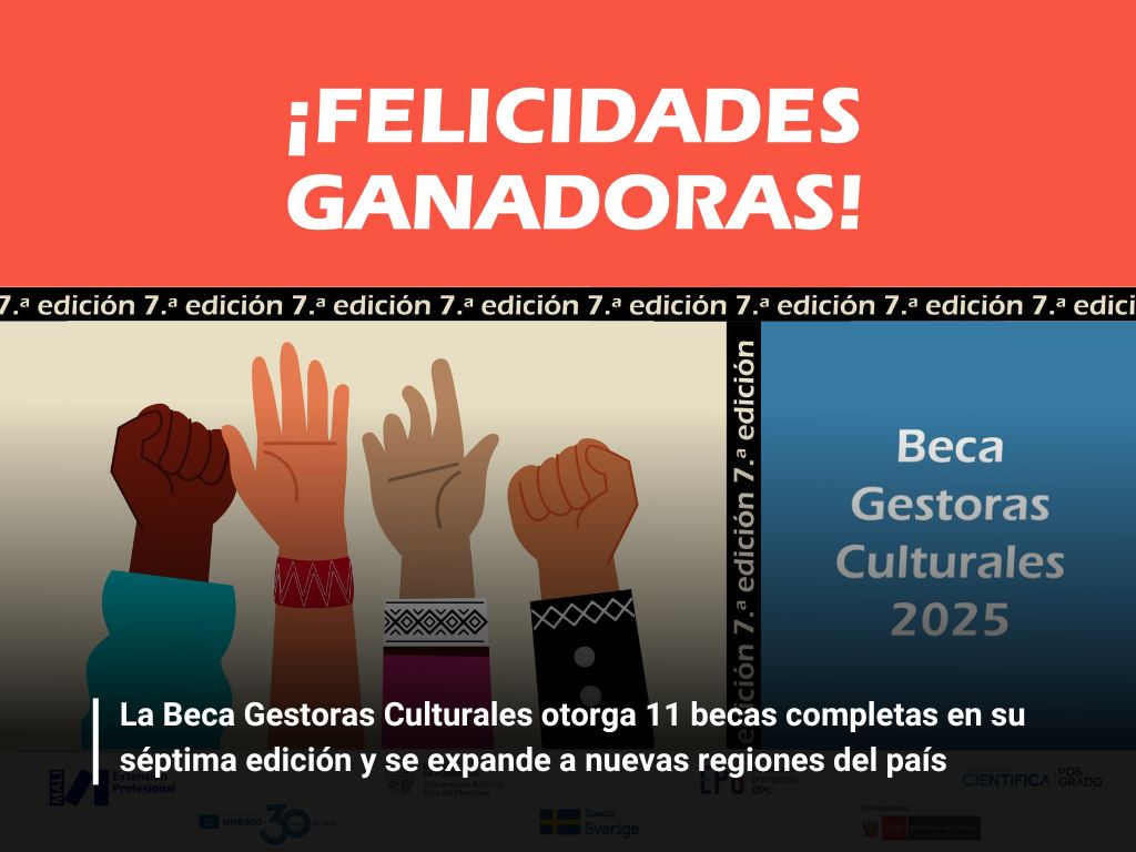 ¡Celebramos el talento de 11 mujeres que transforman sus comunidades a través de la cultura! 🎉

La 7ma edición de la Beca Gestoras Culturales reconoció sus proyectos e historias, y este año se expande a más regiones del Perú.

Conoce a las ganadoras 👉
peru.un.org/es/299165-la-b…