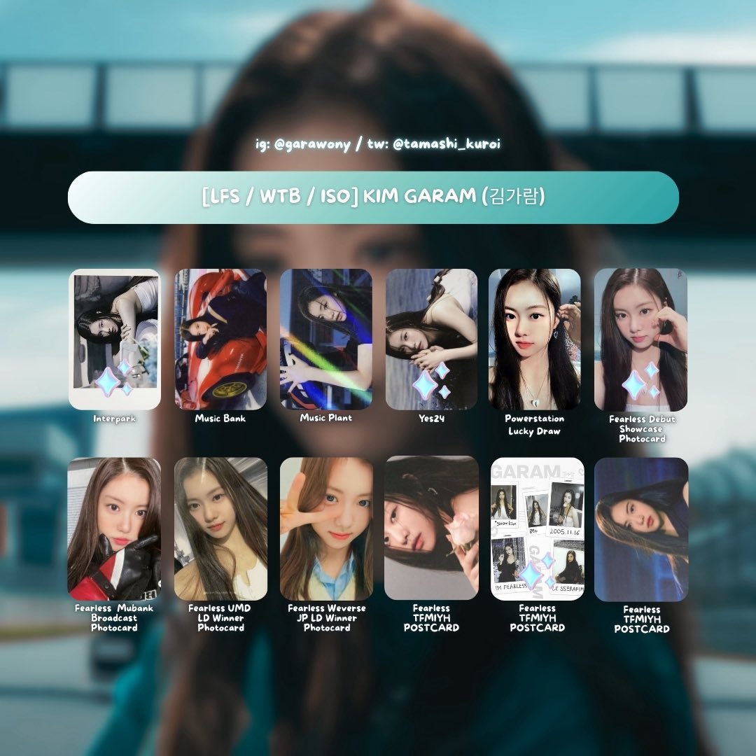 Tamashi_Kuroi's tweet photo. [WTB/ISO] Kim Garam PCs, I’m willing to pay a decent amount for these ones, please no overpricing. Thank you 🤍

[KR/PH/INA/CL/EU/USA/CN] 🫶🏼

#isophotocard #isolesserafim #wtblesserafim #wtbgaram #kimgaram #wtbphotocard #lsrf https://t.co/MOkGbRuNmW
