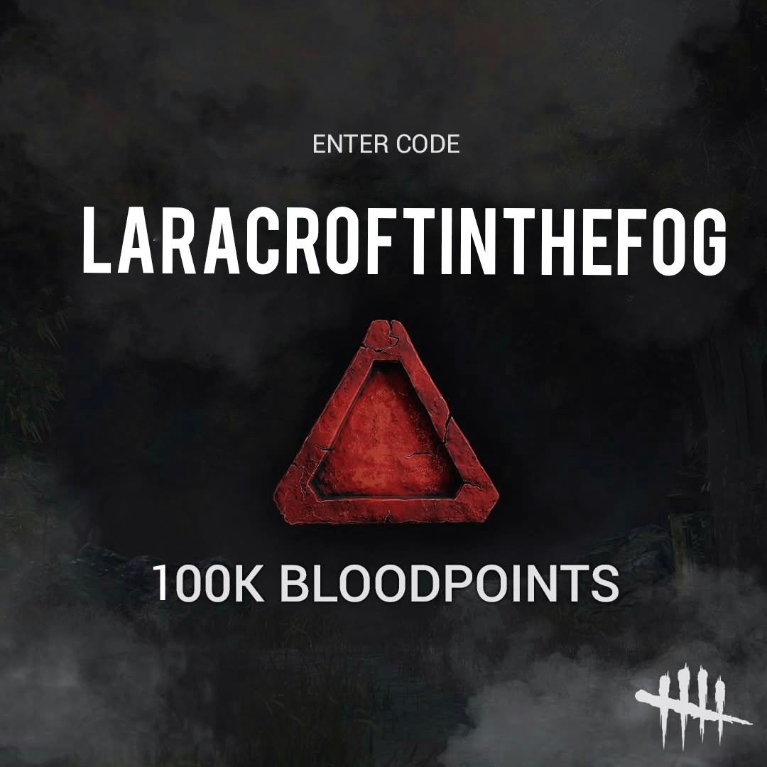 dbdcodes's tweet image. Use code "LARACROFTINTHEFOG" to receive 100k BP | #DeadByDaylight

📌 EXPIRES IN 6 DAY