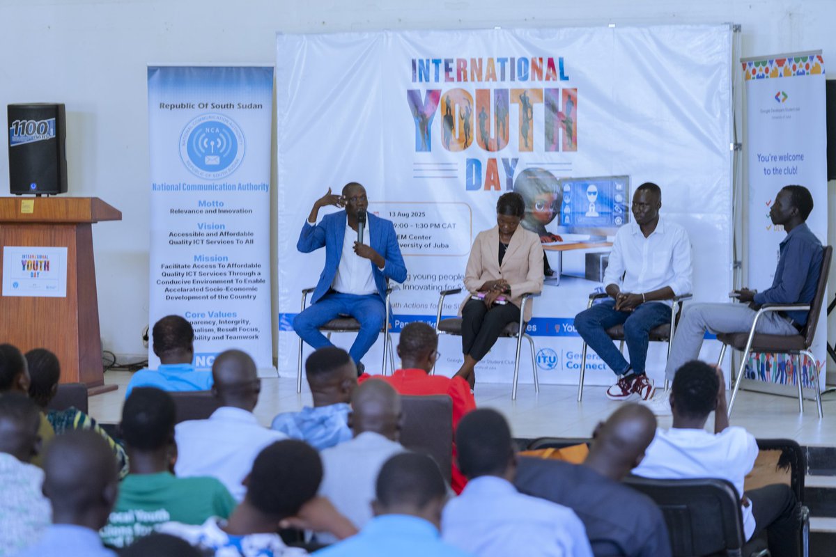 DhieuAzuma's tweet photo. What an honor to talk about JunubAI at #InternationalYouthDay!
A huge thank you to the organizers for creating this platform where young South Sudanese innovators can shine. Today, we proved that our nation’s future isn’t just about oil or agriculture, it’s about technology and https://t.co/H8QYveAydi