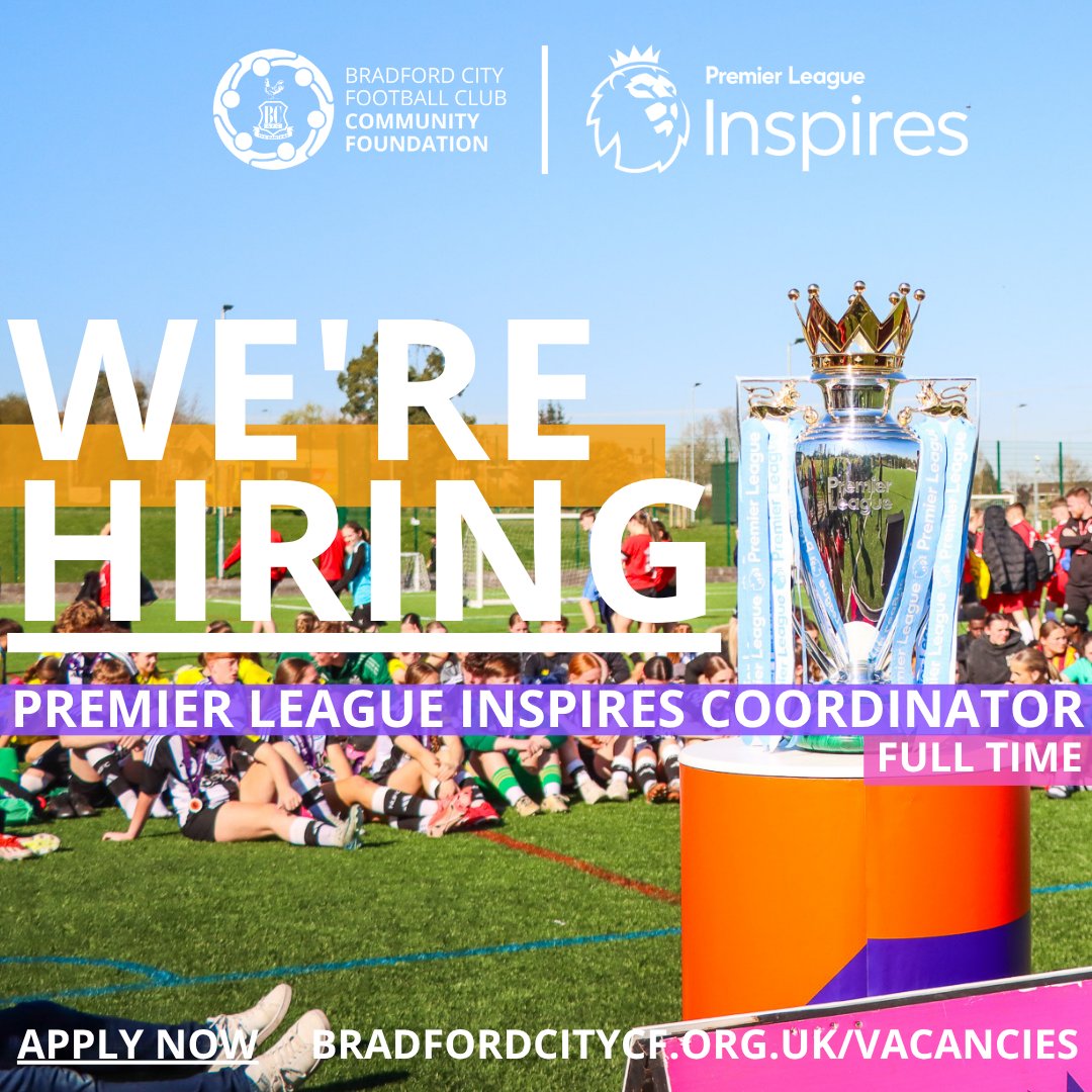 bcafc_cf's tweet photo. 💼 | #JoinOurTeam

ICYMI: We are #hiring for a #fulltime Premier League Inspires Coordinator 👇

The successful candidate will coordinate and deliver across our #PLInspires programme 🌟

Details and apply: https://t.co/NUnayfF7tE

#BCAFC | @PLCommunities | #PLMoreThanAGame https://t.co/v6CysLL710