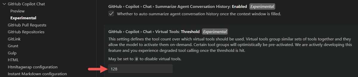 KarenPayneMVP's tweet image. VS Code, would be nice if the following value of 128 could be a higher value.

#vscode