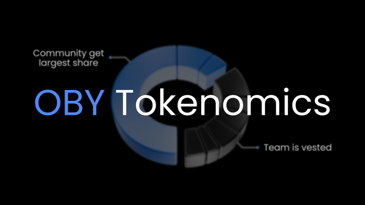 obymare's tweet image. $OBY Tokenomics are here! 🔥

✅ 65% for the community
📈 High Circulating Supply at launch
🛡️ Team is vested with CNFT Tools Shield 

Full Medium article linked below 👇