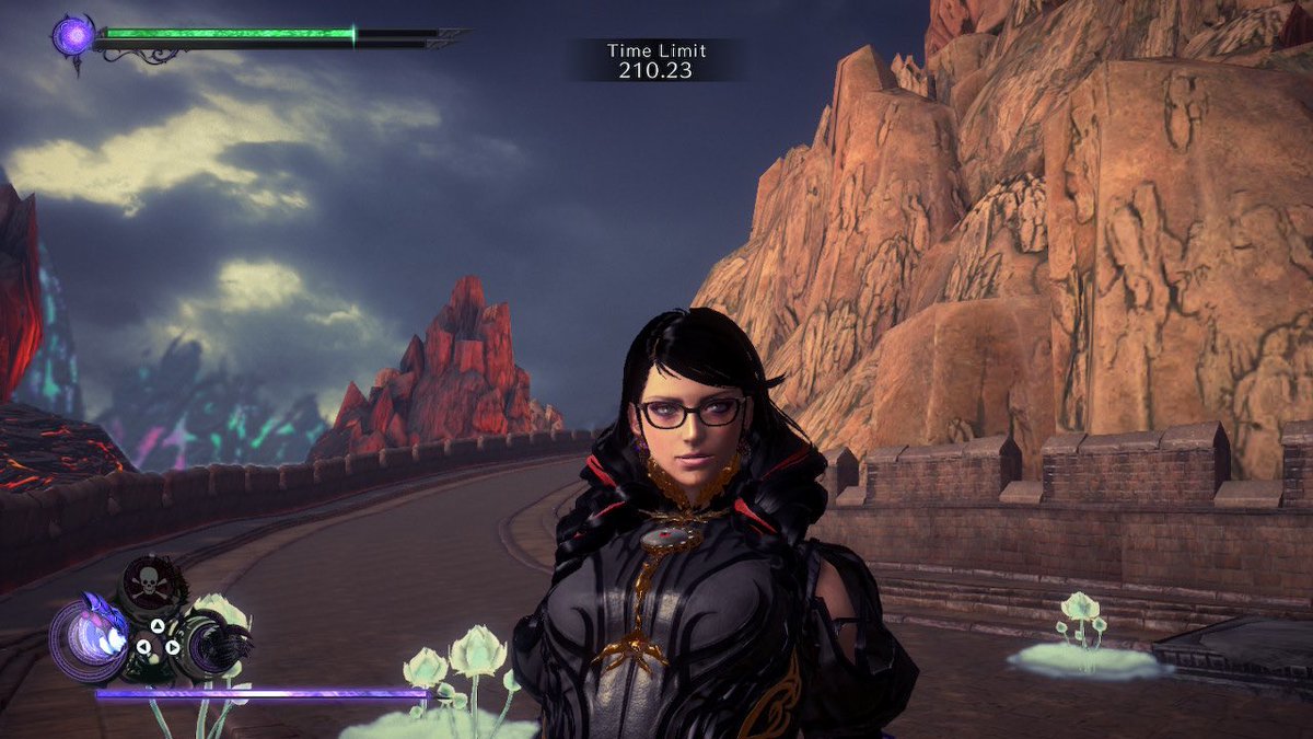 pocket_prawn's tweet photo. i know bayo 3 isn’t a visual masterpiece (i have plenty of beef) but if i see those hand-held mode screenshots being passed around as if it’s the peak of it’s visuals i swear. the art style is different but its graphics are fine- gorgeous even at times https://t.co/ZQVjQf4OoP