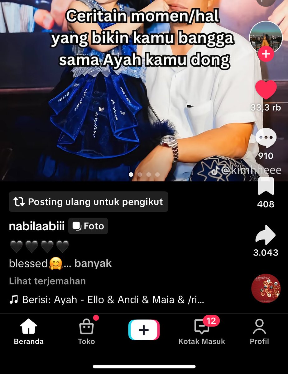 aku ngga nyesel punya papa kaya papaku yang sekarang, cuma kalau besok aku hidup lagi, tolong jangan jadi papaku lagi yaa 🥹 so proud of u pa, tapi atas semua hal yang papa lakuin udah berlebihan, thank u papa ❤️