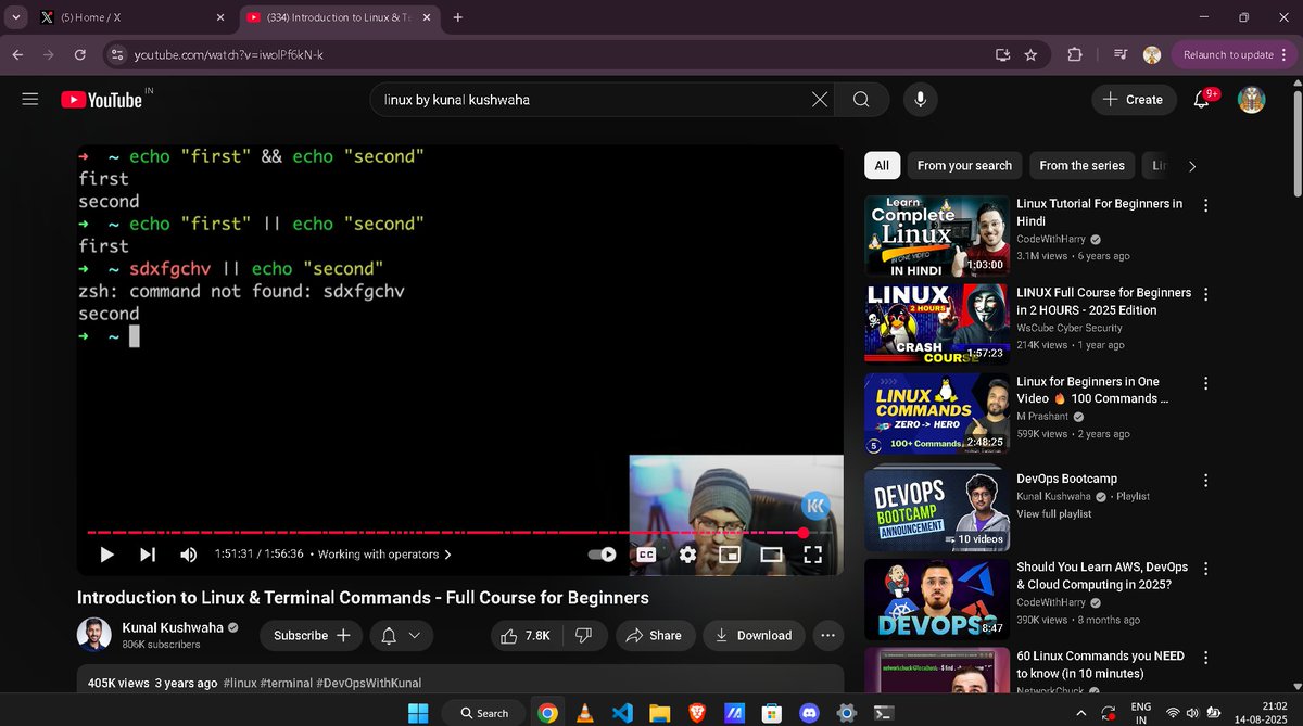 deep_codess's tweet image. I’m happy to share that I have completed my Linux Fundamentals through Kunal’s DevOps Bootcamp and M Prashant’s Linux videos. I sincerely thank both of them for providing such clear, informative, and beginner-friendly content.
 @kunalstwt  and Prashant....