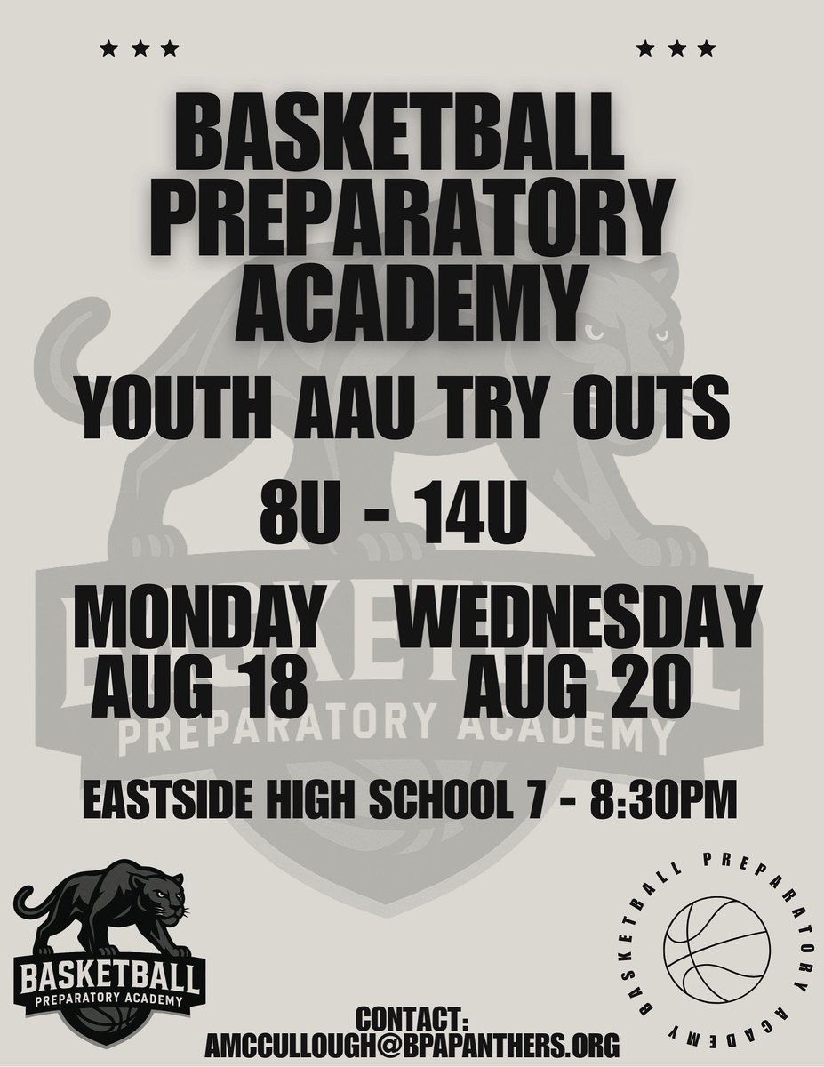 🚨Try Out Dates 🚨

- High School / College Level Coaching 
- AAU Tournaments and Rec League Games 
- 2 practices a week (plus skill sessions) 
- IQ Development 

<a href="/Coach_Ash_/">Coach Ash ™️</a> <a href="/JamalSlo/">Coach Sloan</a> <a href="/CoachShaad/">Rashaad Johnson</a> <a href="/CoachJosh661/">Coach Josh</a>