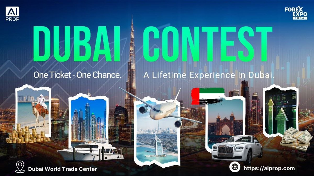 MaxxBnA's tweet photo. 🔥 Dubai Contest 2025 - 1 Entry = $15,000 Trip!
Your chance to visit Dubai - the world’s financial capital.

💡 Start now - even 1 Entry can win big: https://t.co/Lg9bCAO6lP

Hurry up &amp; join guys!!

📅 Aug 11–Sept 14 

📲 Follow @AipropCom &amp; @MaxxBnA 

#Airdrop #Contest #AIprop https://t.co/W9IguUWTug