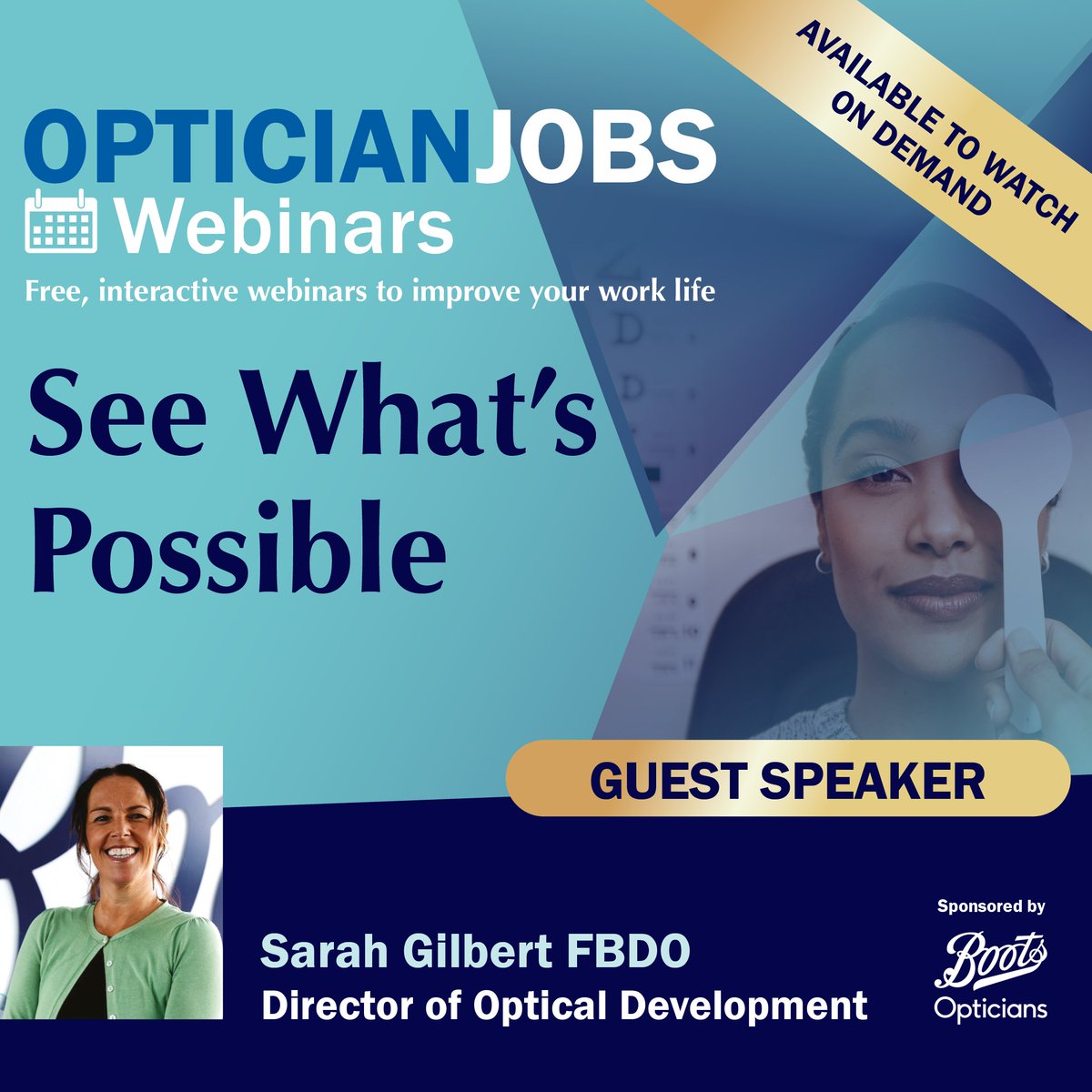 opticianonline's tweet image. &quot;We’re building structured growth from day ONE&quot;

Sarah Gilbert FBDO, Director of Optical Development at #BootsOpticians, shares how CPD, mentoring &amp;amp; career pathways help DOs &amp;amp; CLOs progress🚀

📺 Watch on demand: ow.ly/oCgh50WG604

#OpticianJobs